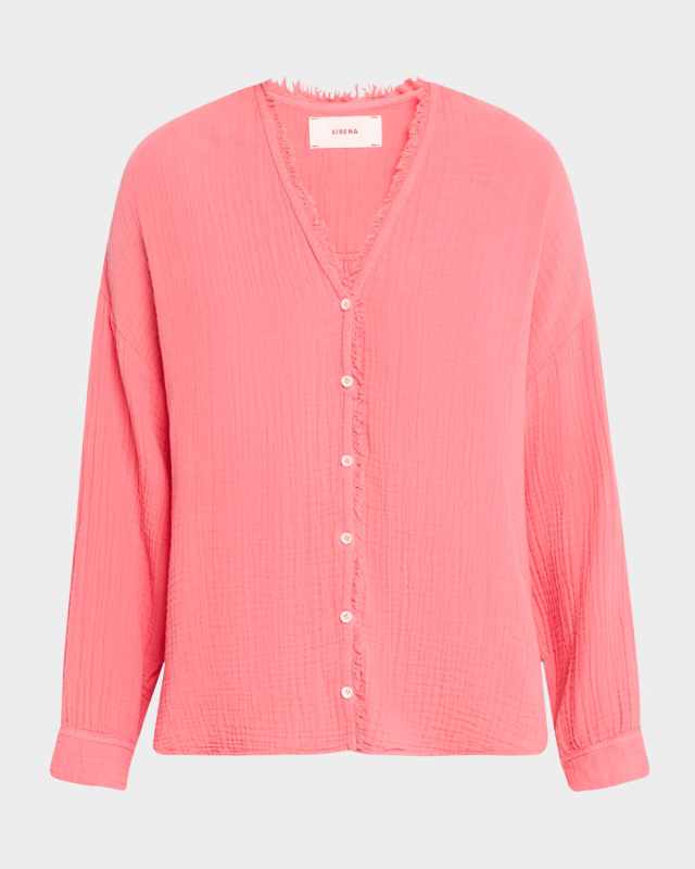 Reagan Button-Down Cotton Gauze Shirt